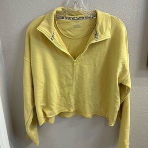 Yellow quart zip sweatshirt